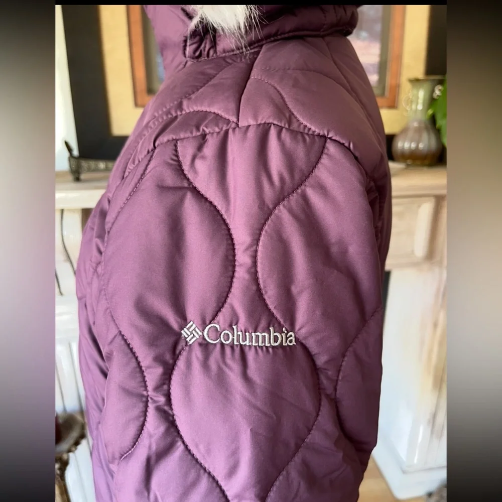 COLUMBIA Thermal Reflective Omni-Heat Lined Convertible Hooded Winter Coat Sz S - Picture 7 of 12